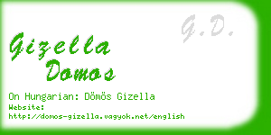gizella domos business card